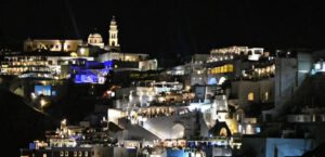 Vida nocturna en Santorini